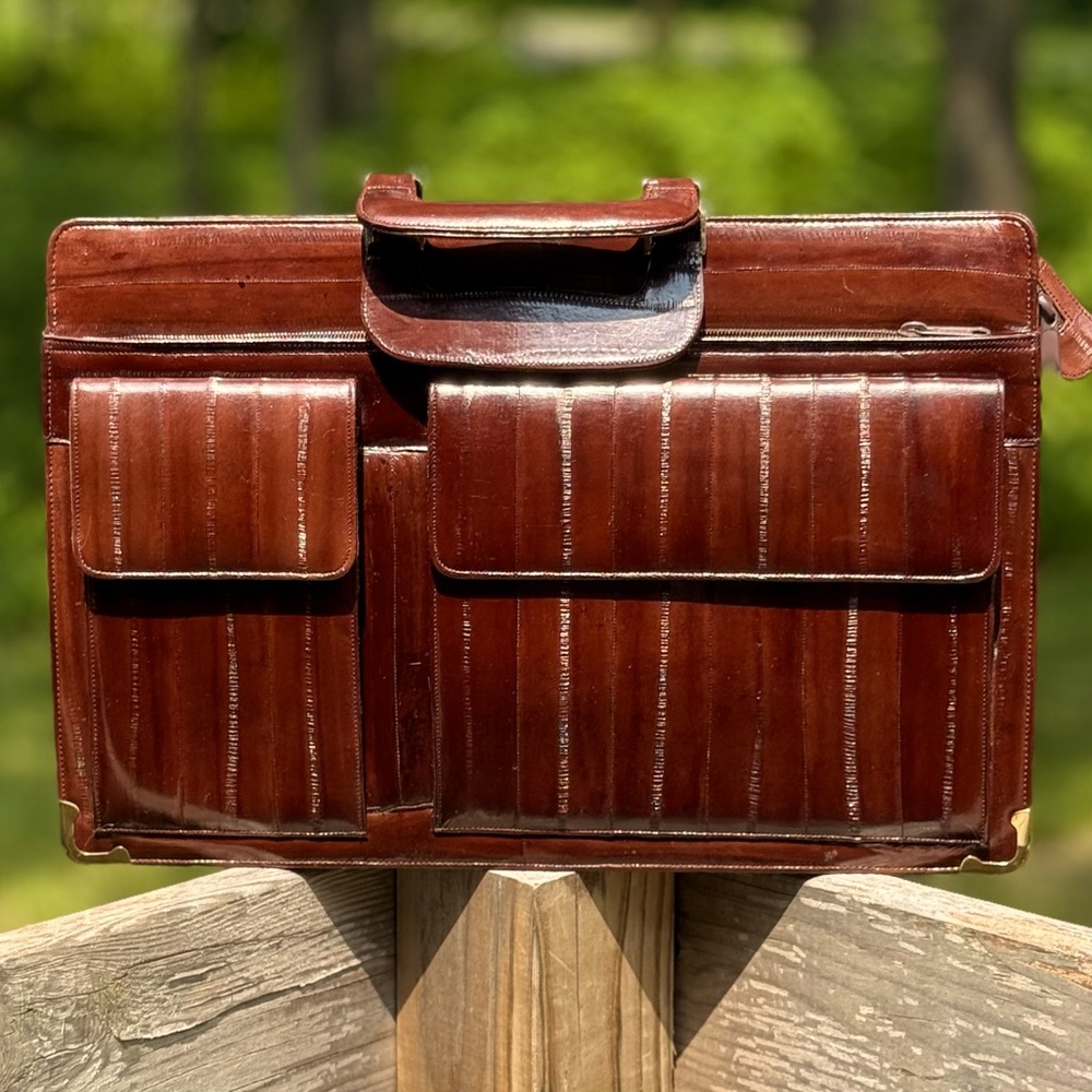 Sophisticated Brown Leather Briefcase